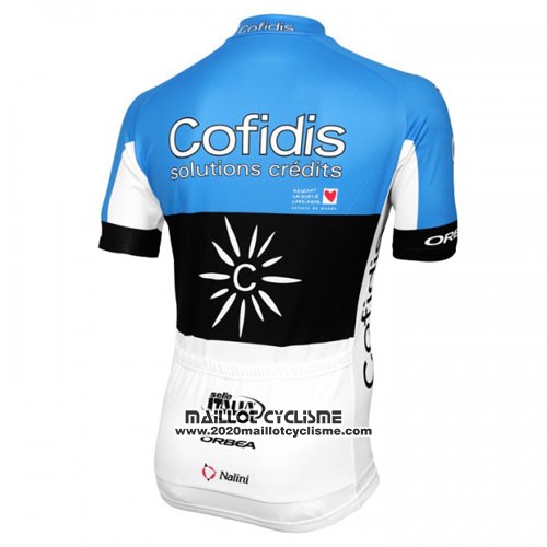 2016 Maillot Ciclismo Cofidis Azur et Noir Manches Courtes et Cuissard